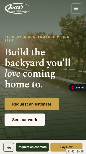 Mobile view of a Fox Sprint website